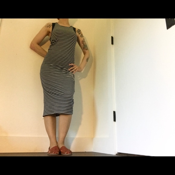 Forever 21 Striped Tank Dress with Mesh Details - Picture 8 of 11